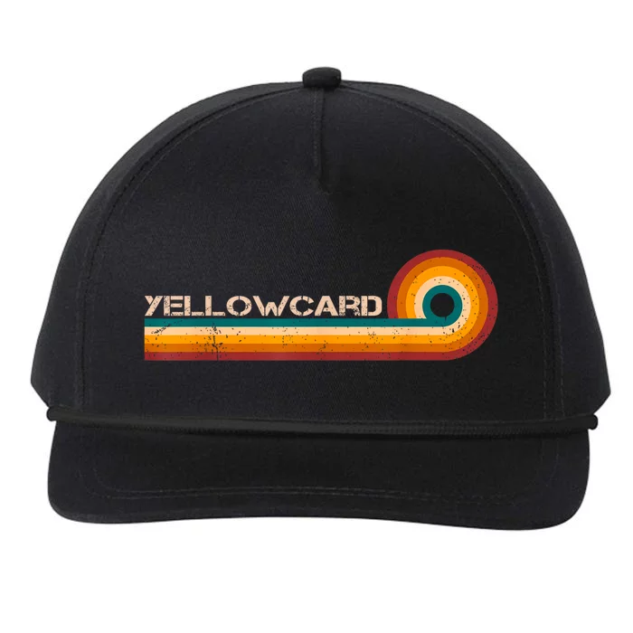 Yellowcard Retro Stripes Musician Vintage Snapback Five-Panel Rope Hat