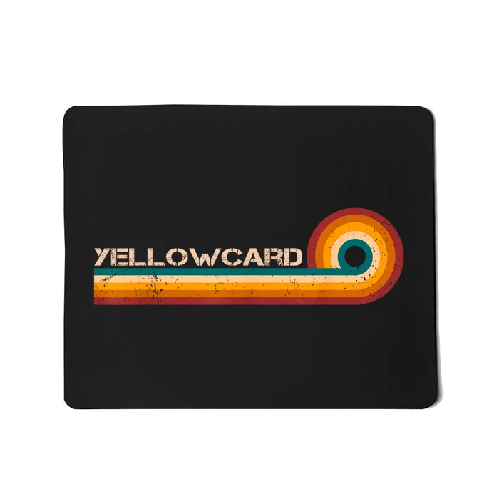 Yellowcard Retro Stripes Musician Vintage Mousepad