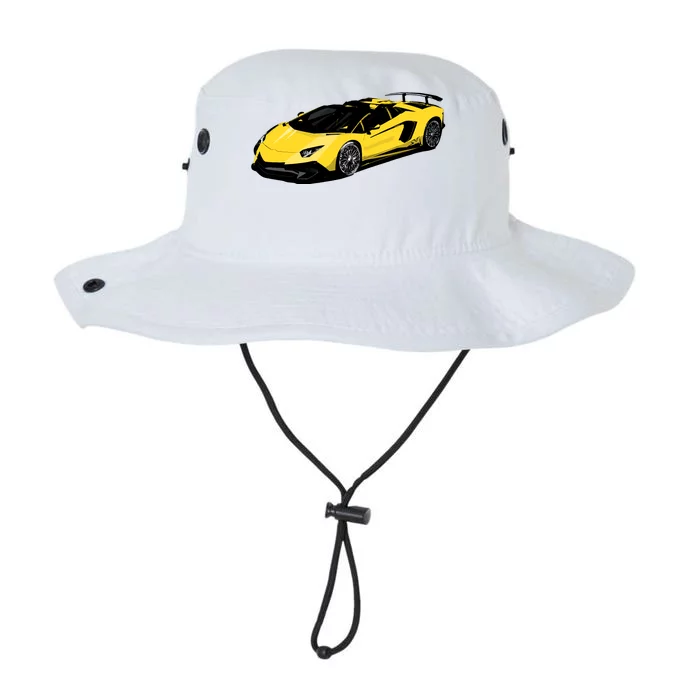 Yellow Racing Sports Car Legacy Cool Fit Booney Bucket Hat