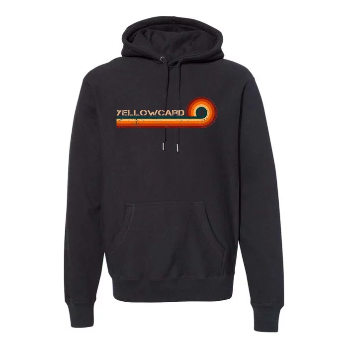 Yellowcard Retro Stripes Vintage Premium Hoodie