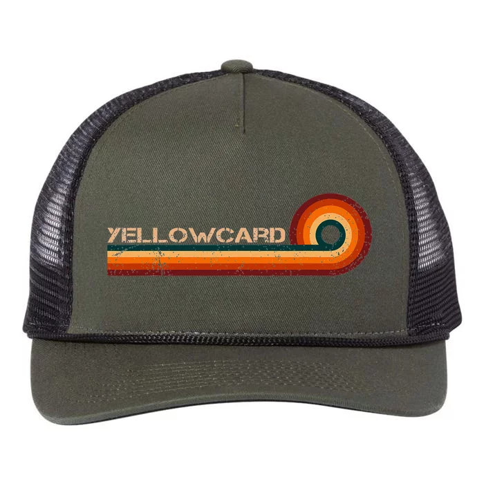 Yellowcard Retro Stripes Vintage Retro Rope Trucker Hat Cap