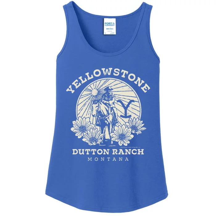 Yellowstone Ranch Solo Horseback Rider Ladies Essential Tank