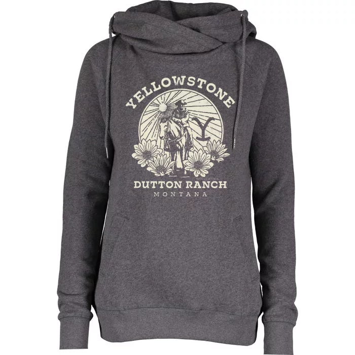 Yellowstone Ranch Solo Horseback Rider Womens Funnel Neck Pullover Hood