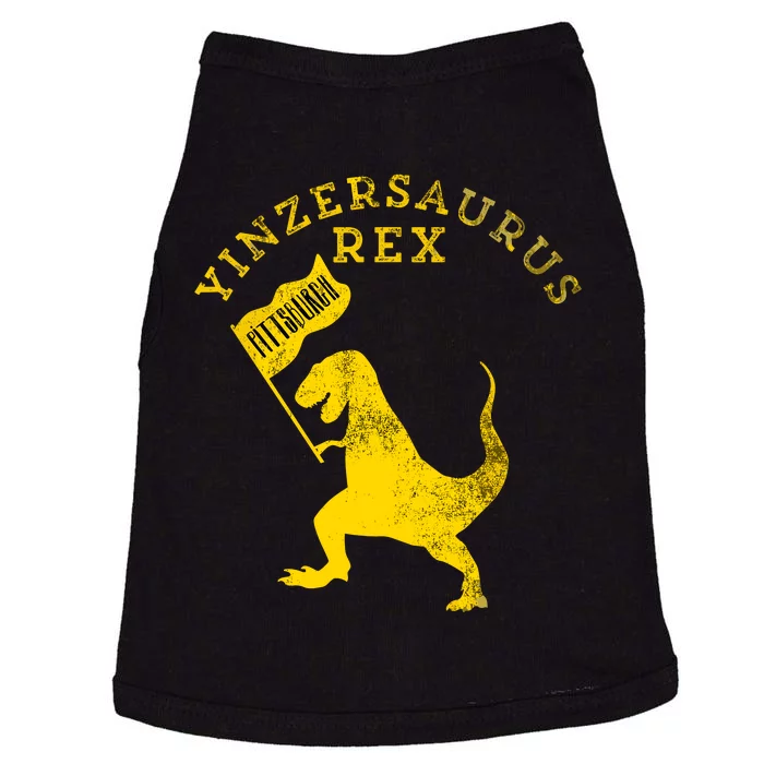 Yinzersaurus Rex Trex Funny Pittsburgh Yinzer Dinosaur Gift Doggie Tank