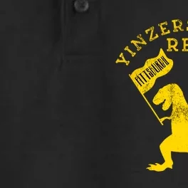 Yinzersaurus Rex Trex Funny Pittsburgh Yinzer Dinosaur Gift Dry Zone Grid Performance Polo