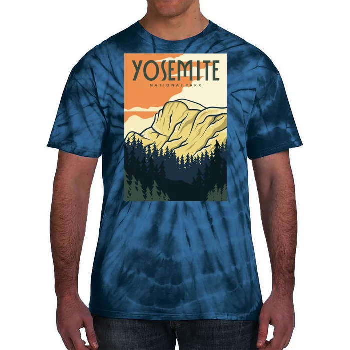 Yosemite Retro Vintage Poster Tie-Dye T-Shirt