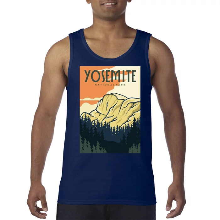 Yosemite Retro Vintage Poster Tank Top