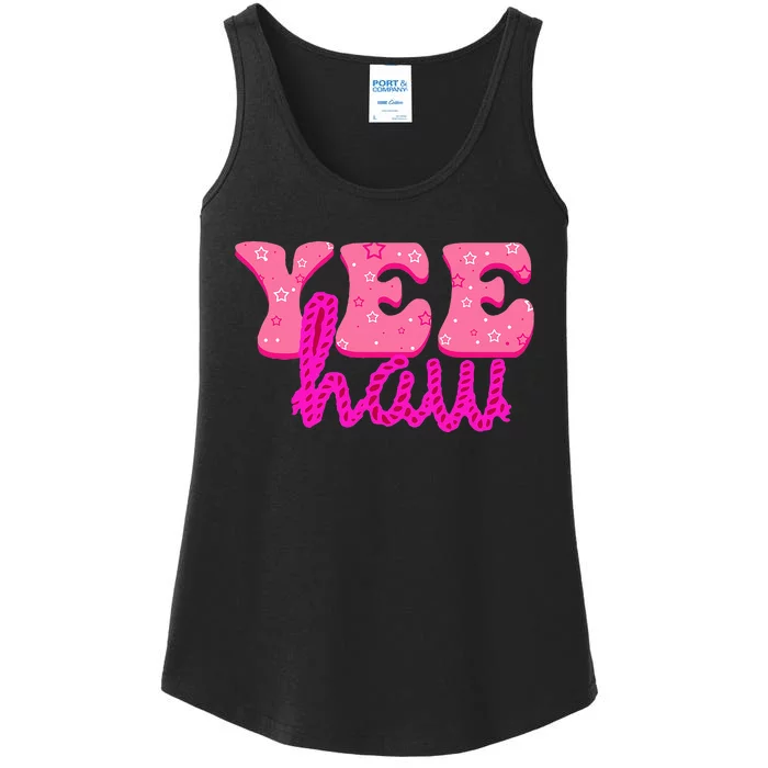 Yeehaw Rodeo Western Country Cow Yee haw Ladies Essential Tank