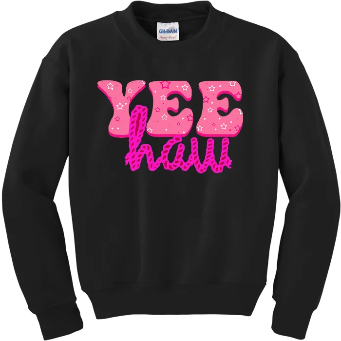 Yeehaw Rodeo Western Country Cow Yee haw Kids Sweatshirt