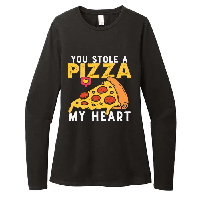 You Stole A Piece Of My Heart Pizza Lovers Funny Couples Meaningful Gift Womens CVC Long Sleeve Shirt