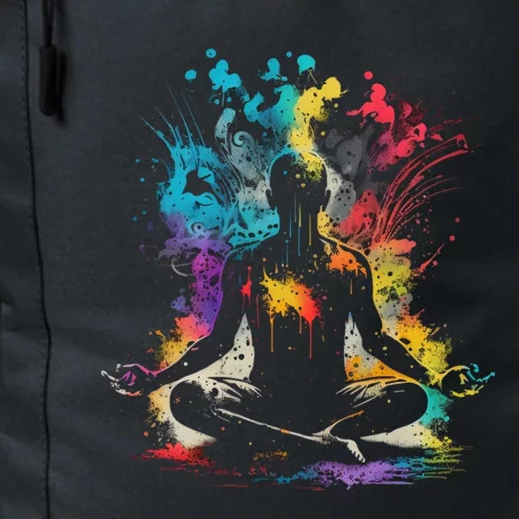 Yoga Splash Art Retro Fitness Zen Meditate Namaste Yoga Gift Daily Commute Backpack