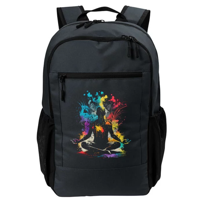 Yoga Splash Art Retro Fitness Zen Meditate Namaste Yoga Gift Daily Commute Backpack