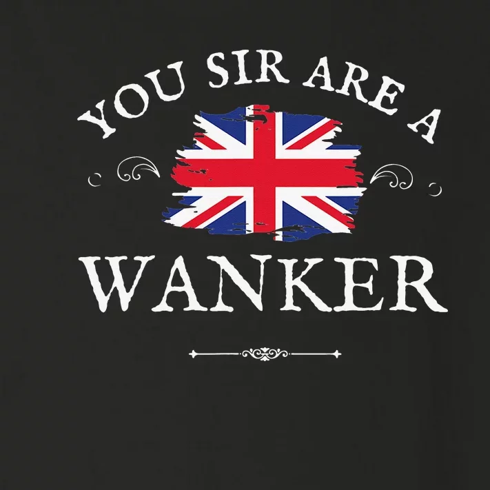 YOU SIR ARE A WANKER FUNNY BRITISH UK GB UNION JACK FLAG Toddler Long Sleeve Shirt