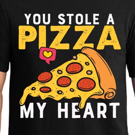 You Stole A Piece Of My Heart Pizza Lovers Funny Couples Gift Pajama Set