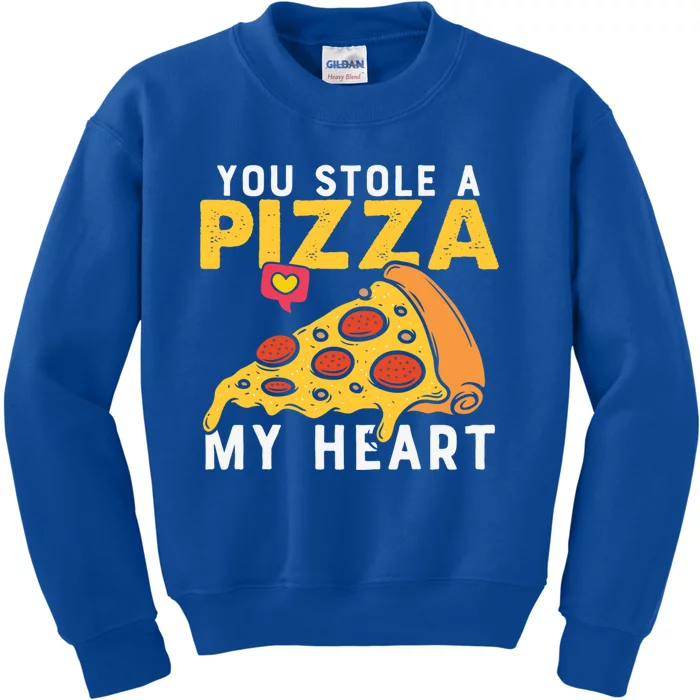 You Stole A Piece Of My Heart Pizza Lovers Funny Couples Gift Kids Sweatshirt