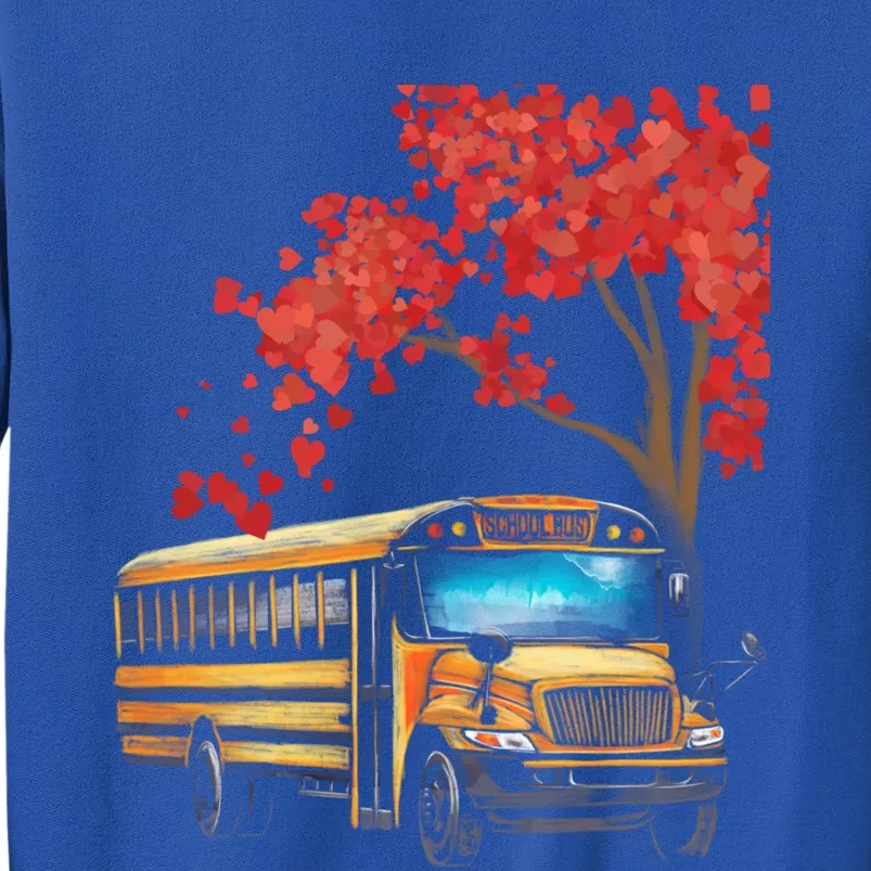 Yellow School Bus Valentines Day School Bus Driver Conductor Gift Sweatshirt