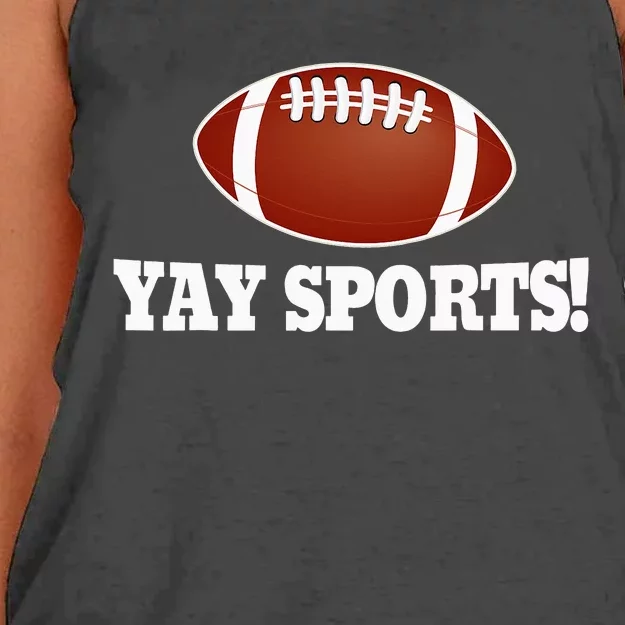 YAY Sports Ball Do the Thing Fan Football Soccer Women's Knotted Racerback Tank