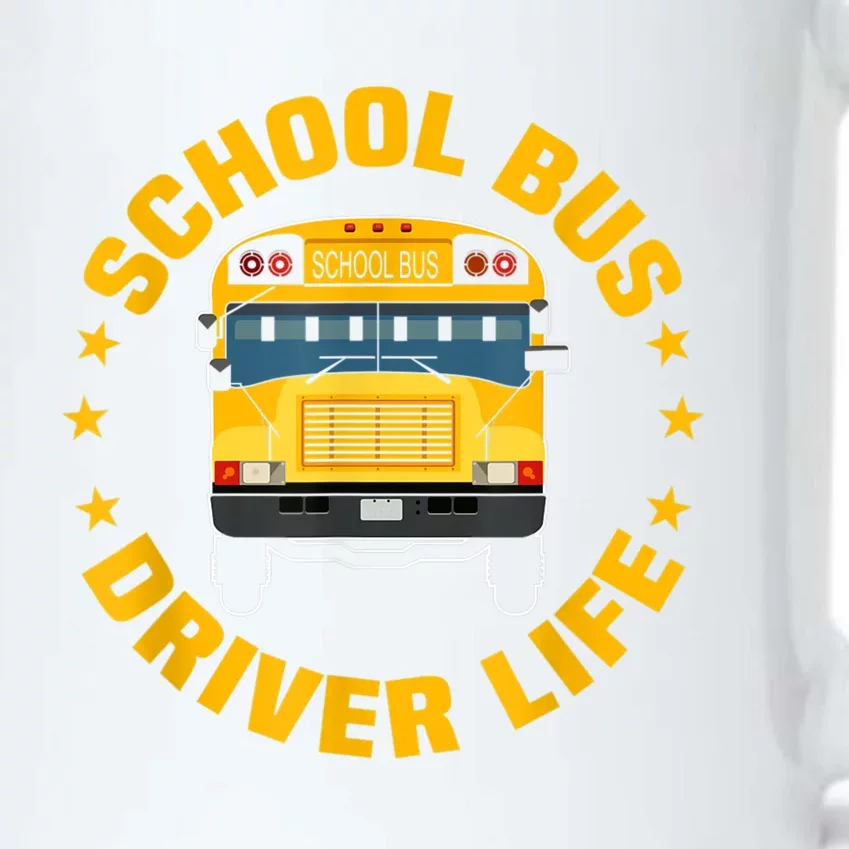 Yellow School Bus Driver Life Black Color Changing Mug