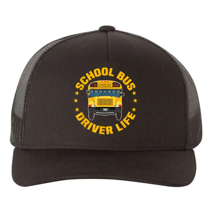 Yellow School Bus Driver Life Yupoong Adult 5-Panel Trucker Hat