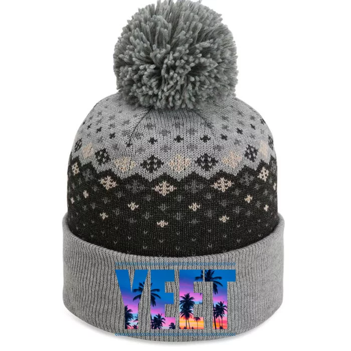 Yeet Sunset Beach The Baniff Cuffed Pom Beanie