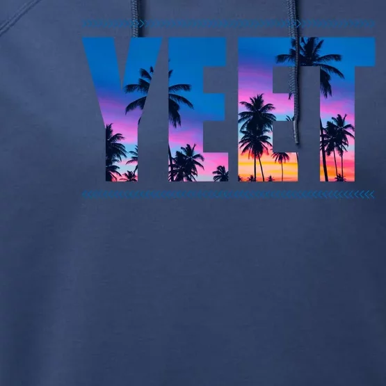 Yeet Sunset Beach Performance Fleece Hoodie