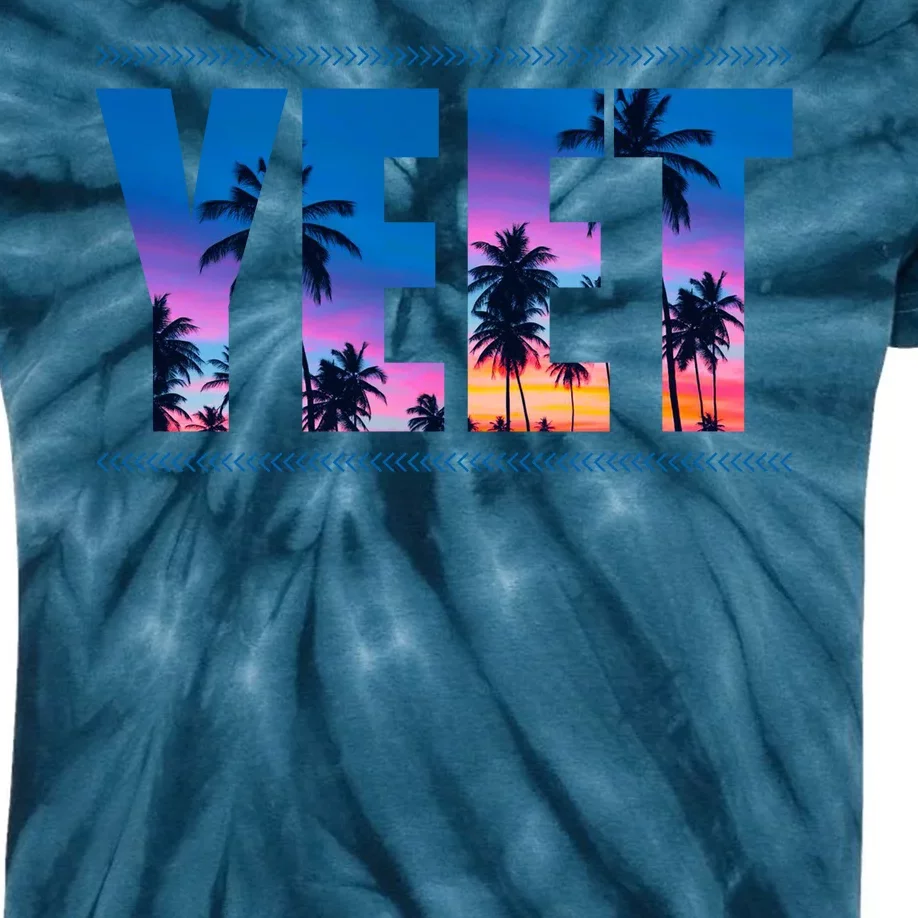 Yeet Sunset Beach Kids Tie-Dye T-Shirt