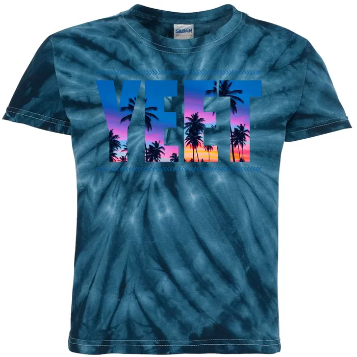 Yeet Sunset Beach Kids Tie-Dye T-Shirt