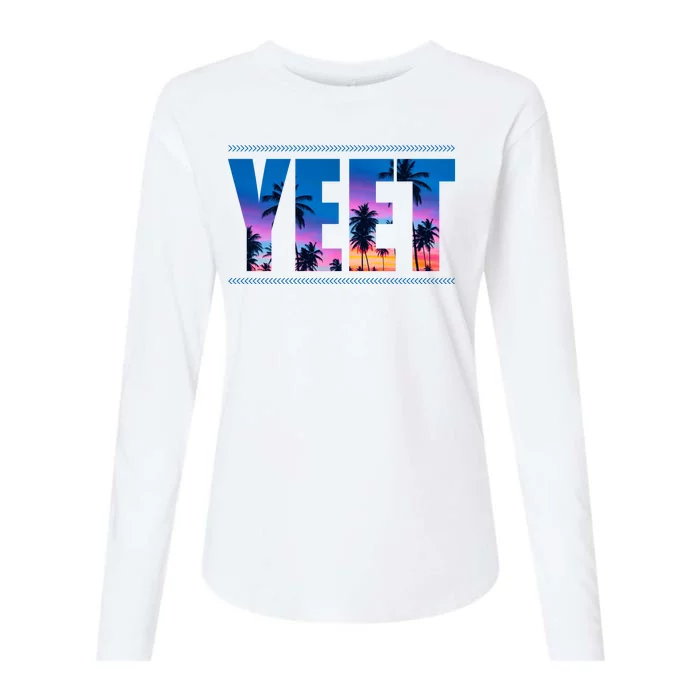 Yeet Sunset Beach Womens Cotton Relaxed Long Sleeve T-Shirt