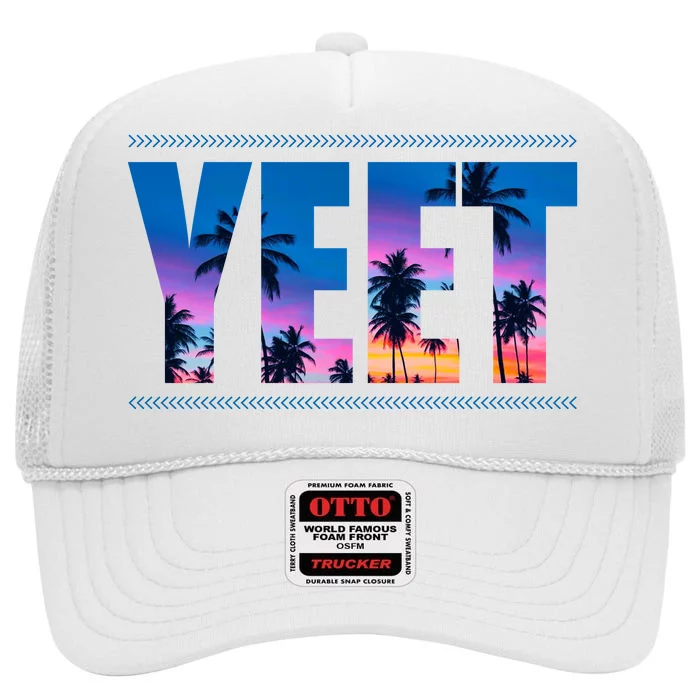 Yeet Sunset Beach High Crown Mesh Trucker Hat