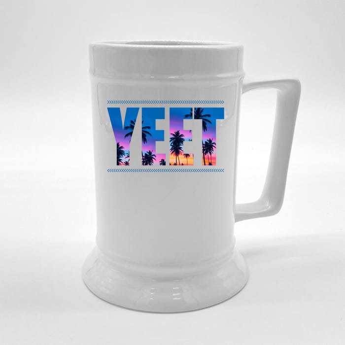 Yeet Sunset Beach Front & Back Beer Stein