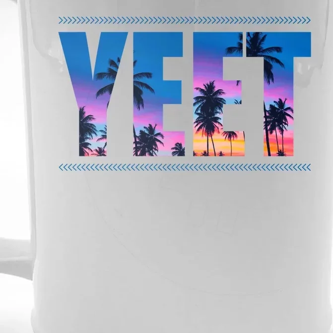 Yeet Sunset Beach Front & Back Beer Stein