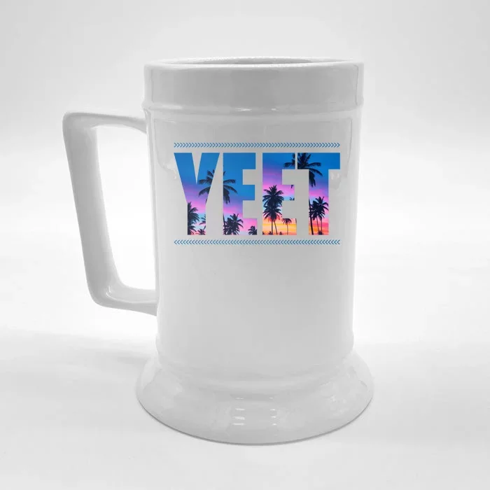 Yeet Sunset Beach Front & Back Beer Stein