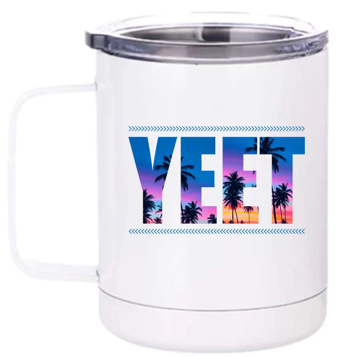 Yeet Sunset Beach Front & Back 12oz Stainless Steel Tumbler Cup