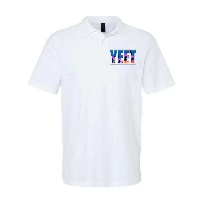 Yeet Sunset Beach Softstyle Adult Sport Polo