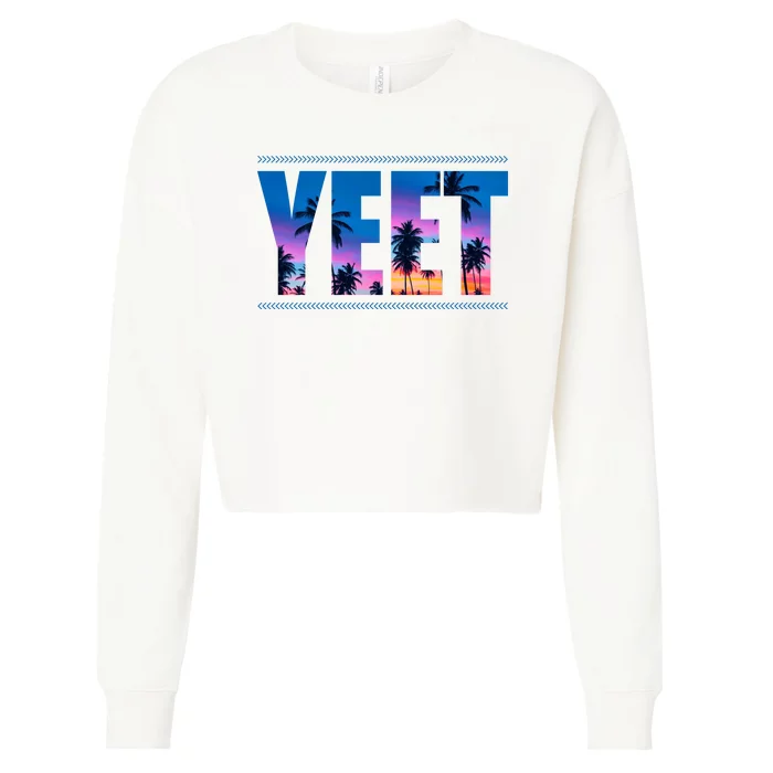 Yeet Sunset Beach Cropped Pullover Crew