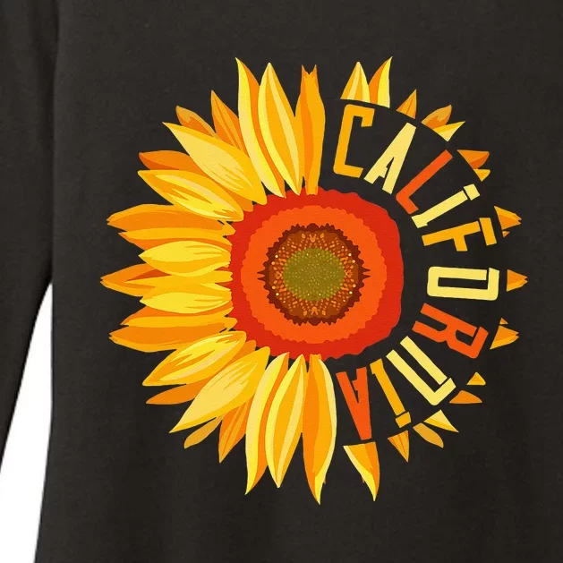 Yellow Sunflower Californian Summer United States California Womens CVC Long Sleeve Shirt