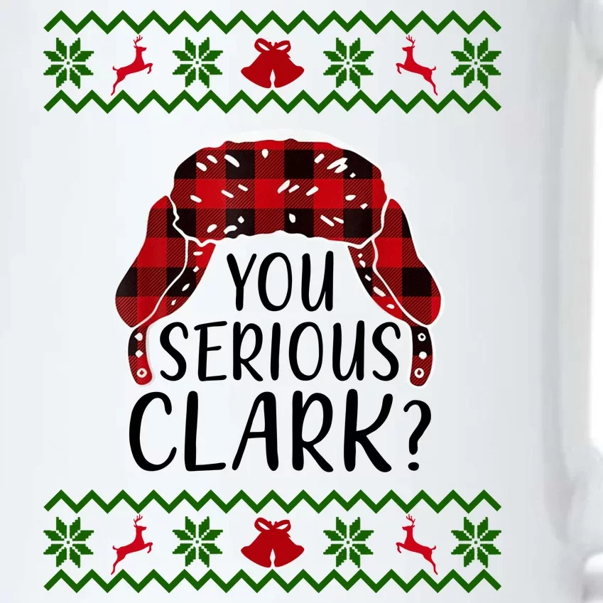 You Serious Cark? Ugly Christmas Sweater Design Black Color Changing Mug