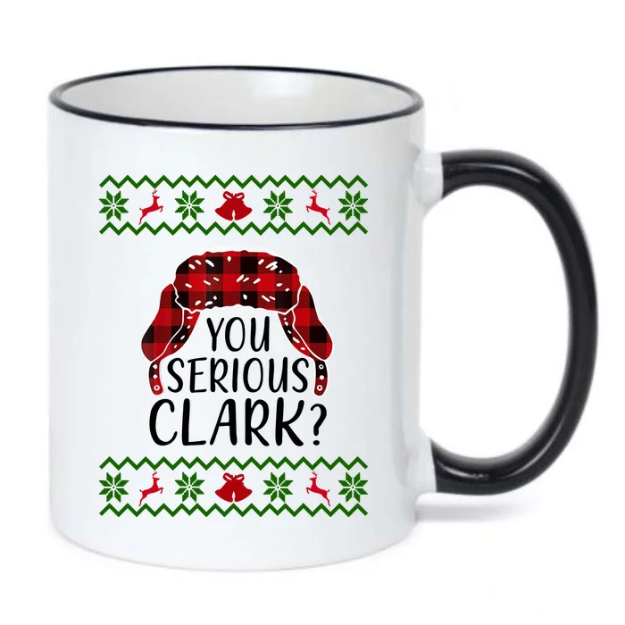 You Serious Cark? Ugly Christmas Sweater Design Black Color Changing Mug