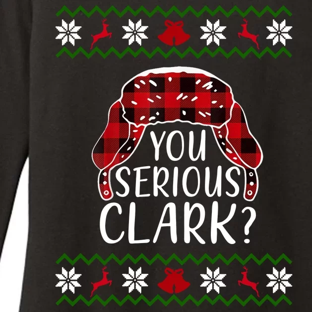 You Serious Cark? Ugly Christmas Sweater Design Womens CVC Long Sleeve Shirt