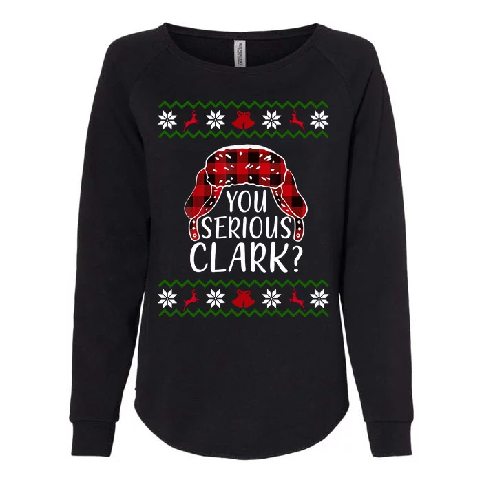 You Serious Cark? Ugly Christmas Sweater Design Womens California Wash Sweatshirt