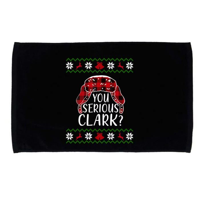 You Serious Cark? Ugly Christmas Sweater Design Microfiber Hand Towel