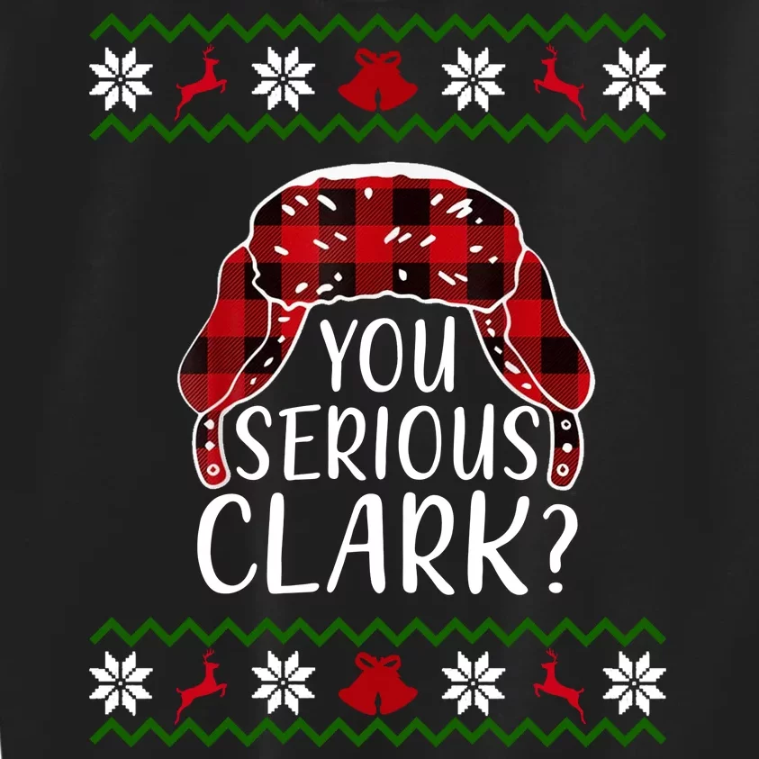 You Serious Cark? Ugly Christmas Sweater Design Kids Sweatshirt