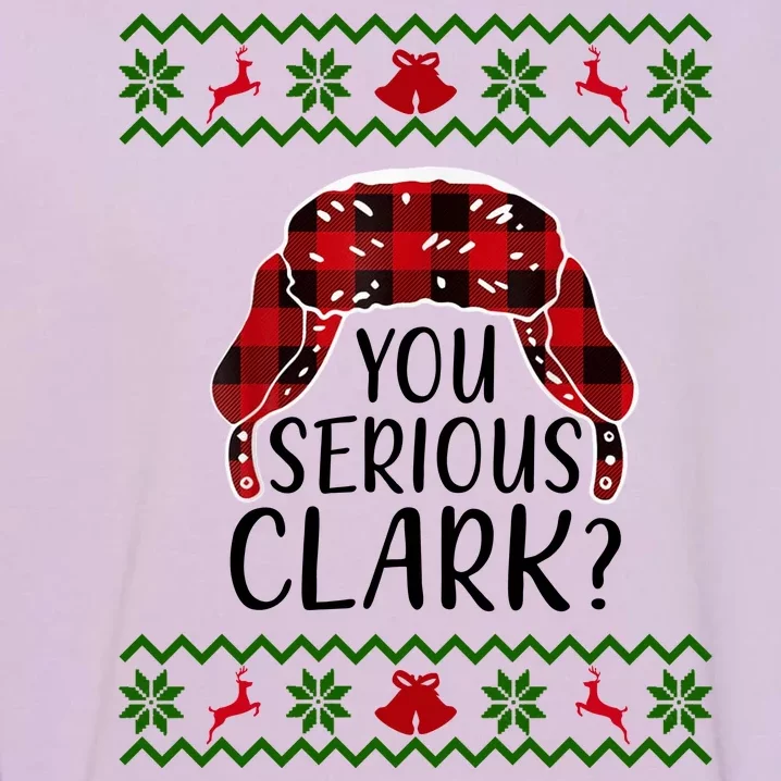 You Serious Cark? Ugly Christmas Sweater Design Garment-Dyed Sweatshirt