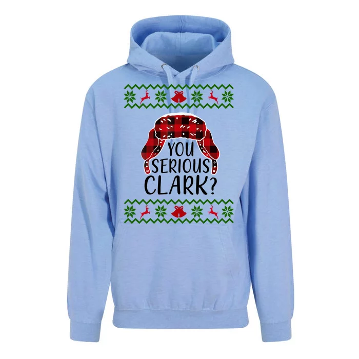 You Serious Cark? Ugly Christmas Sweater Design Unisex Surf Hoodie