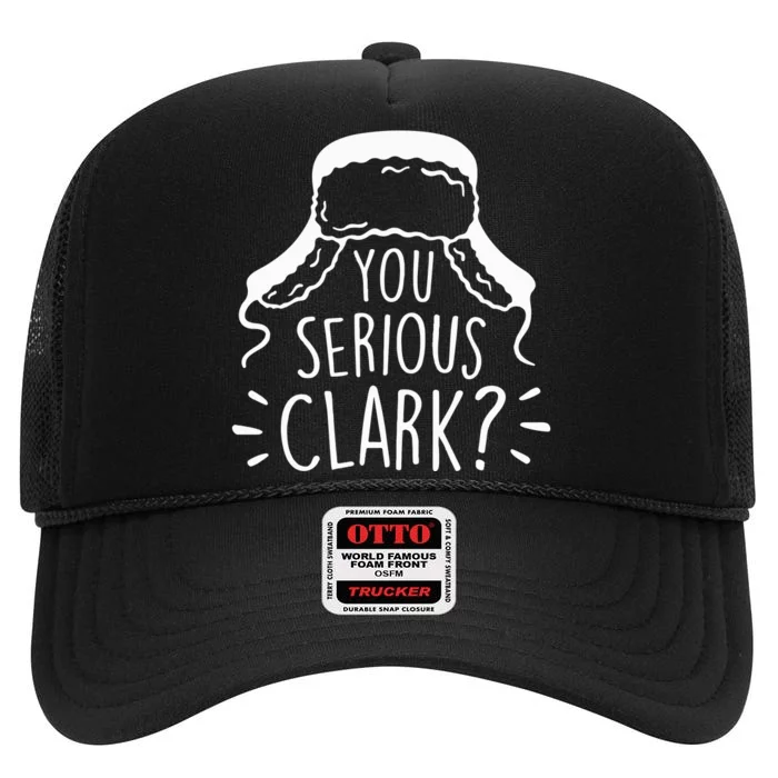 You Serious Clark National Lampoons Christmas Vacation Cousin Eddie Funny High Crown Mesh Trucker Hat