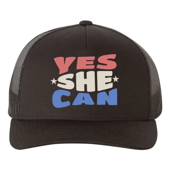 Yes She Can Yupoong Adult 5-Panel Trucker Hat