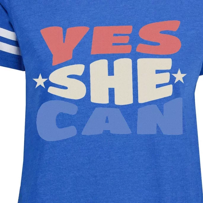 Yes She Can Enza Ladies Jersey Football T-Shirt