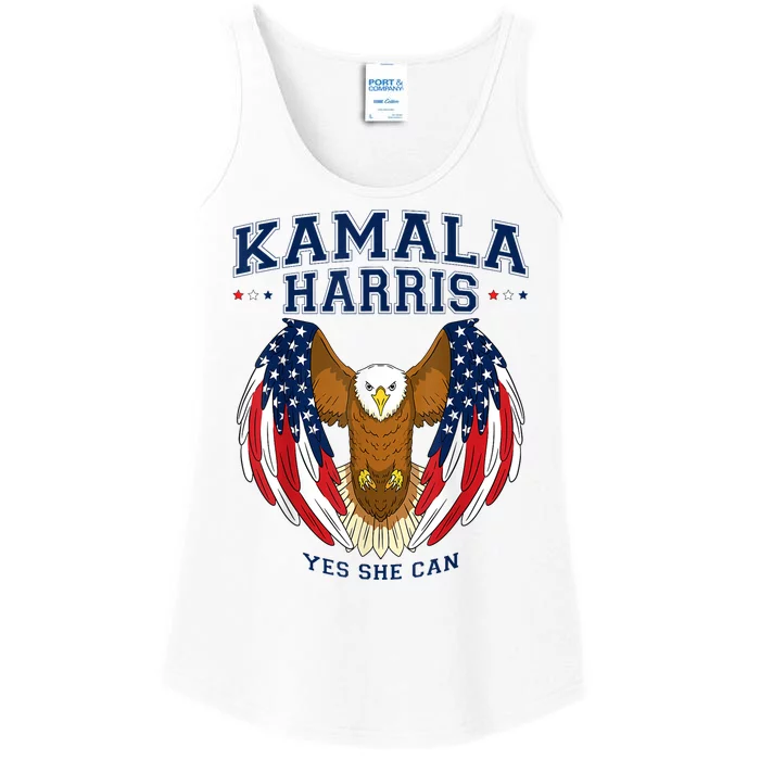 Yes She Can Kamala Harris President 24 Walz Vice President Ladies Essential Tank