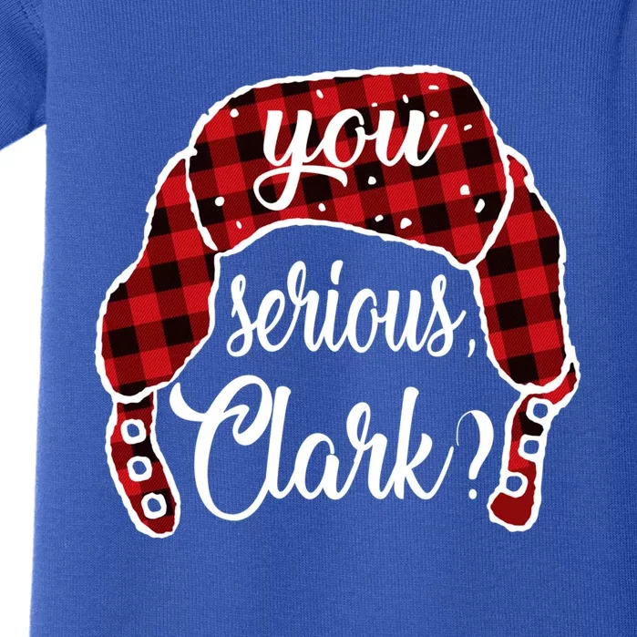 You Serious Clark Christmas Vacation Plaid Red Funny Gift Baby Bodysuit