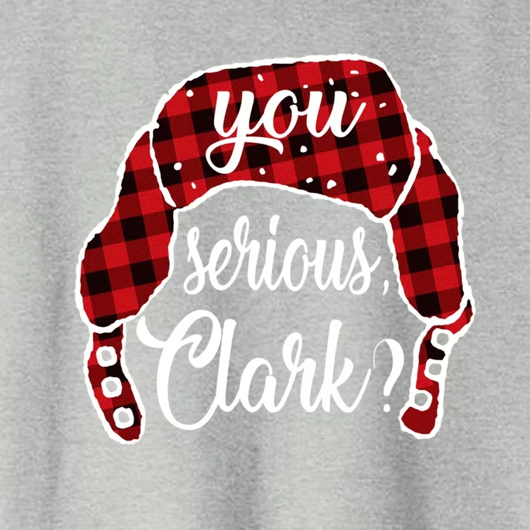 You Serious Clark Christmas Vacation Plaid Red Funny Gift Women's Crop Top Tee